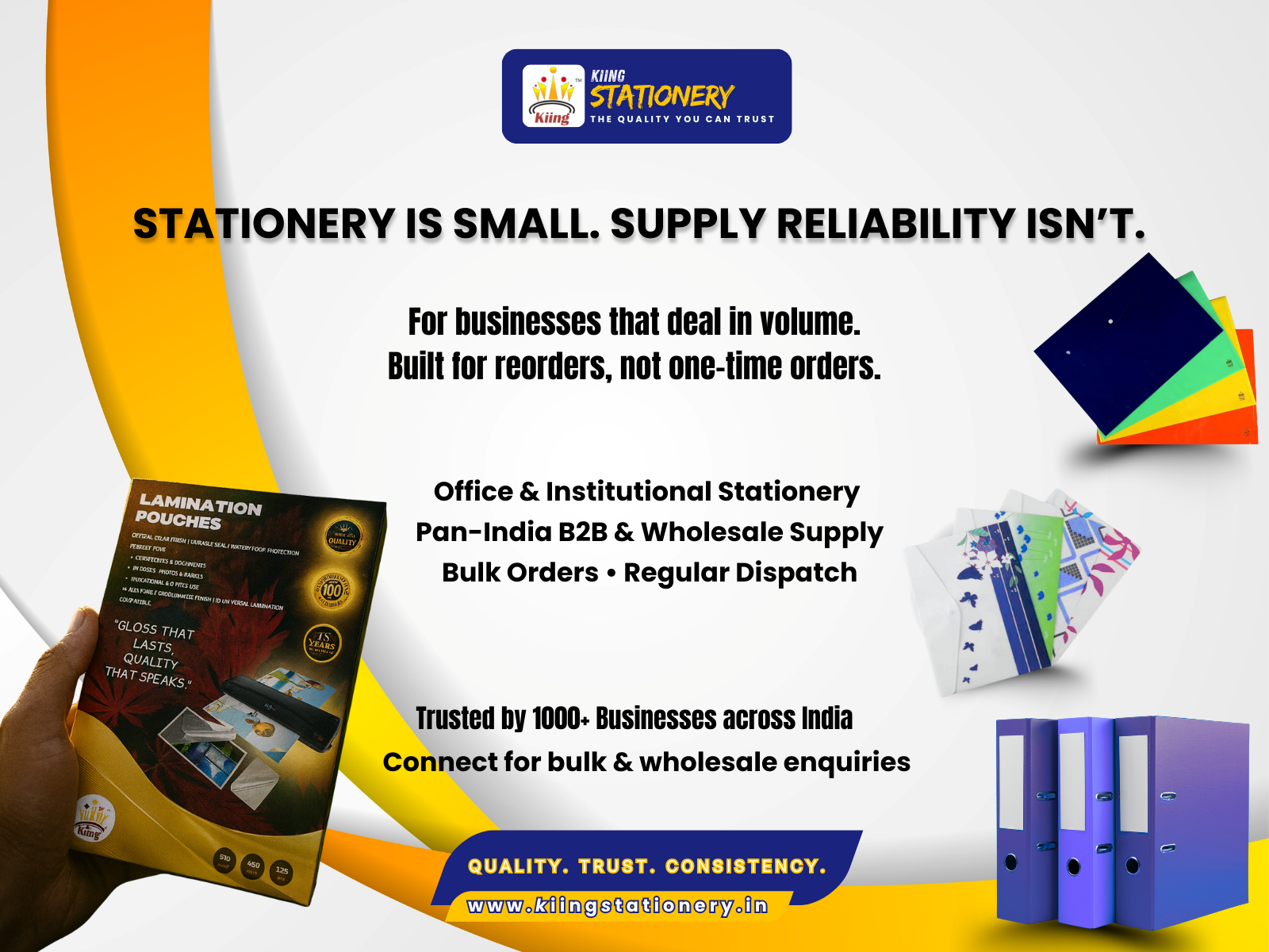 “India’s Trusted B2B Stationery Partner | Kiing Stationery”